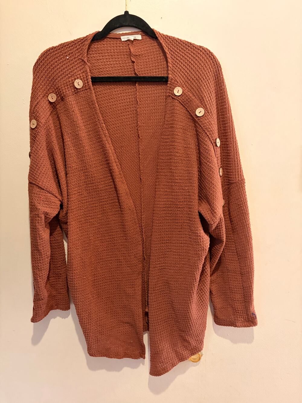 Maurices golden brown relaxed cozy dolman sleeve open cardigan size 3X